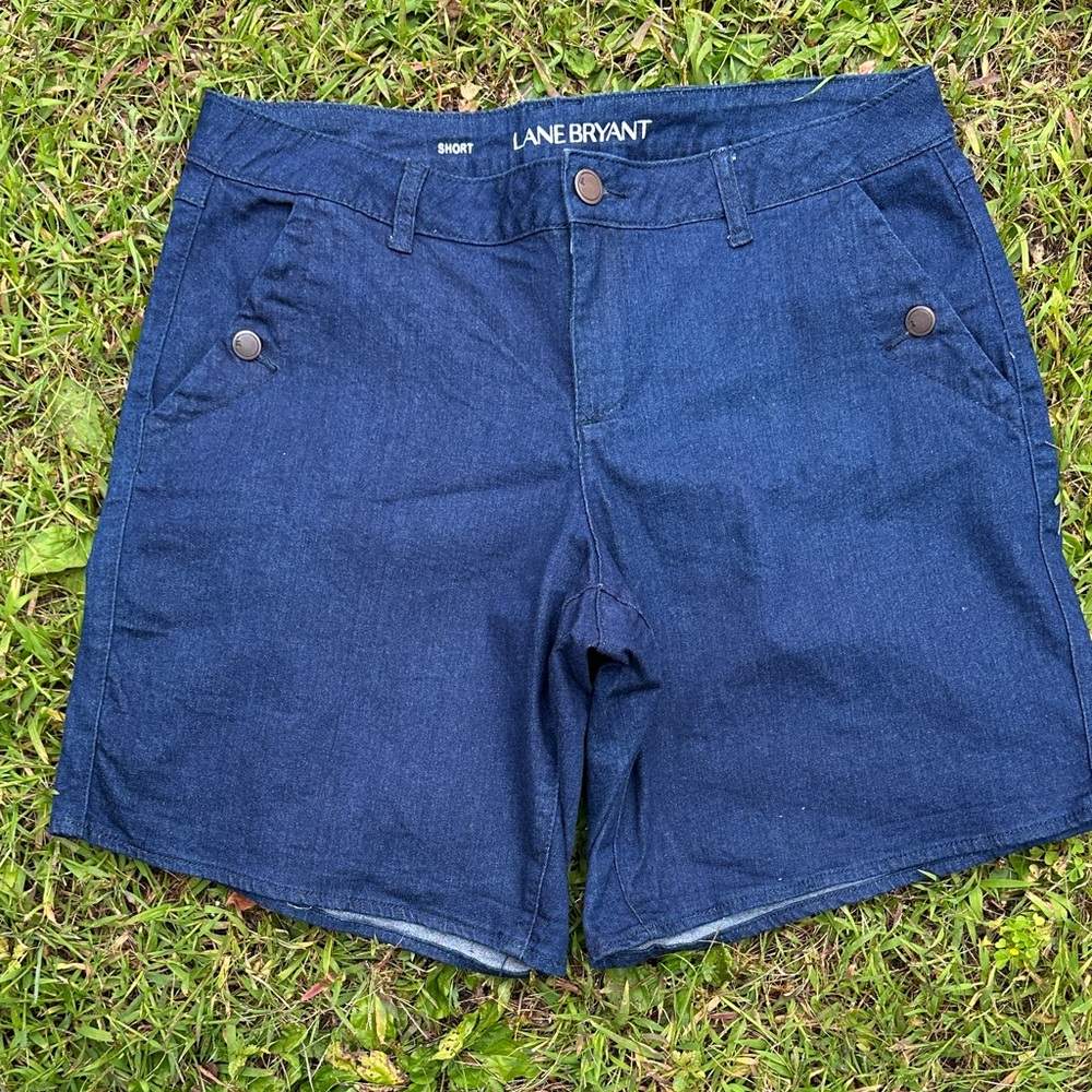 Lane Bryant Dark Blue Jean Shorts